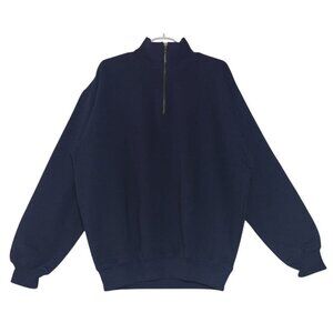 Vintage Cape Cod 1/4 Zip Navy Pullover Sweatshirt Unisex Size L.